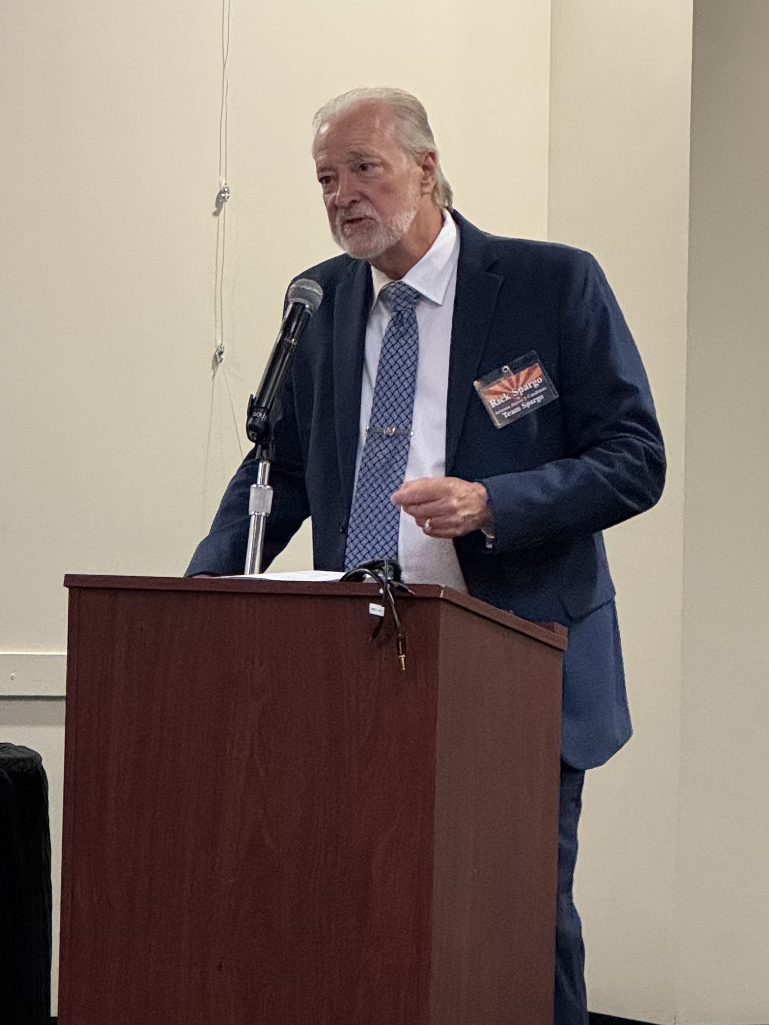 Spargo speaking at Scottsdale Holland Center Candidate Event 2026