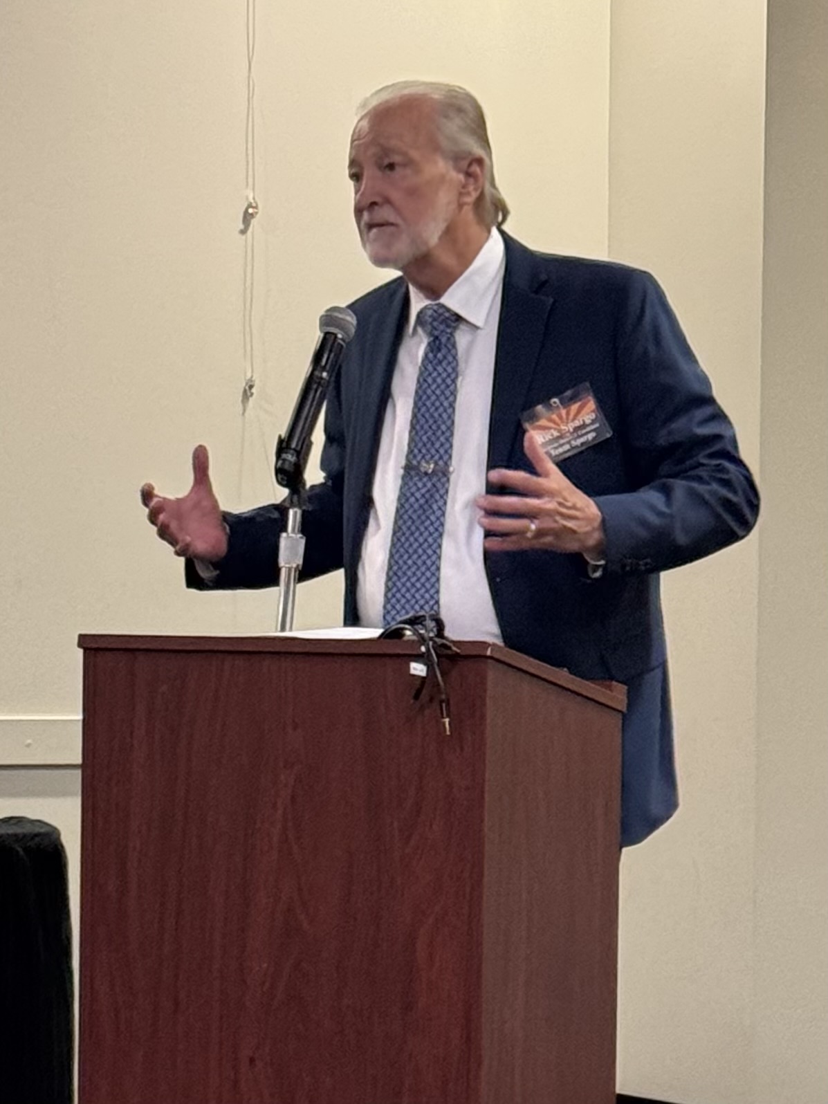 Spargo speaking at Scottsdale Holland Center Candidate Event 2026